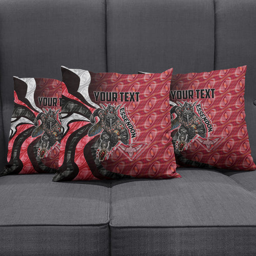 Personalised Essendon Bombers Pillow Cover Trippy Psychedelic Abstract Art Mascot Football Fans