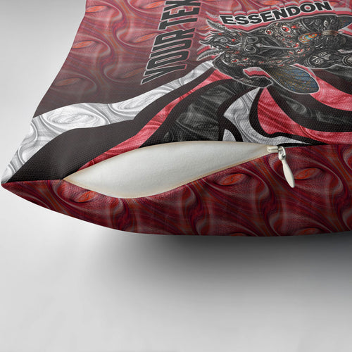 Personalised Essendon Bombers Pillow Cover Trippy Psychedelic Abstract Art Mascot Football Fans