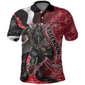 Personalised Essendon Bombers Polo Shirt Trippy Psychedelic Abstract Art Mascot Football Fans