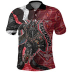 Personalised Essendon Bombers Polo Shirt Trippy Psychedelic Abstract Art Mascot Football Fans