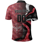 Personalised Essendon Bombers Polo Shirt Trippy Psychedelic Abstract Art Mascot Football Fans