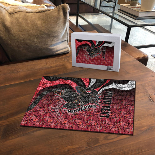 Personalised Essendon Bombers Puzzle Trippy Psychedelic Abstract Art Mascot Football Fans