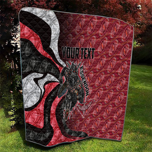 Personalised Essendon Bombers Quilt Trippy Psychedelic Abstract Art Mascot Football Fans