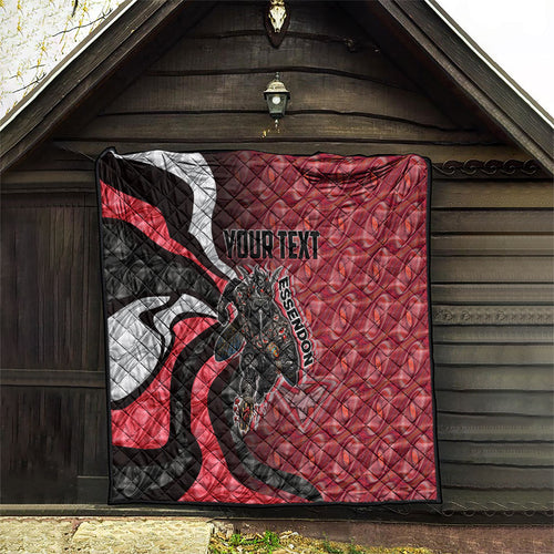 Personalised Essendon Bombers Quilt Trippy Psychedelic Abstract Art Mascot Football Fans