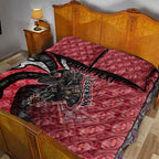 Personalised Essendon Bombers Quilt Bed Set Trippy Psychedelic Abstract Art Mascot Football Fans