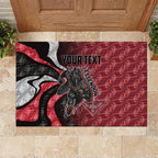 Personalised Essendon Bombers Rubber Doormat Trippy Psychedelic Abstract Art Mascot Football Fans