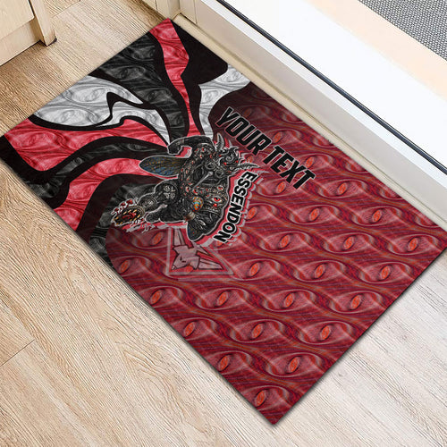 Personalised Essendon Bombers Rubber Doormat Trippy Psychedelic Abstract Art Mascot Football Fans