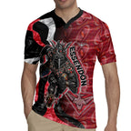 Personalised Essendon Bombers Rugby Jersey Trippy Psychedelic Abstract Art Mascot Football Fans