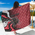 Personalised Essendon Bombers Sarong Trippy Psychedelic Abstract Art Mascot Football Fans