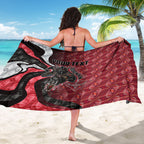 Personalised Essendon Bombers Sarong Trippy Psychedelic Abstract Art Mascot Football Fans