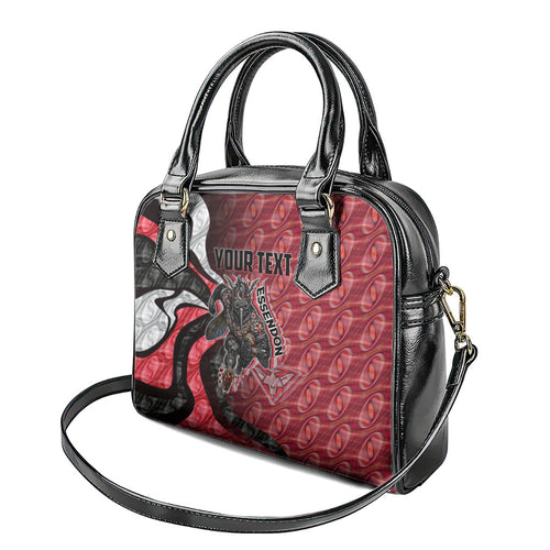 Personalised Essendon Bombers Shoulder Handbag Trippy Psychedelic Abstract Art Mascot Football Fans