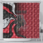 Personalised Essendon Bombers Shower Curtain Trippy Psychedelic Abstract Art Mascot Football Fans