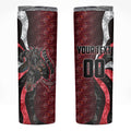 Personalised Essendon Bombers Skinny Tumbler Trippy Psychedelic Abstract Art Mascot Football Fans