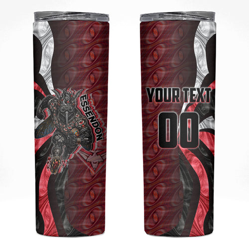 Personalised Essendon Bombers Skinny Tumbler Trippy Psychedelic Abstract Art Mascot Football Fans