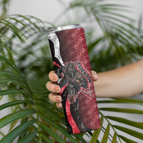 Personalised Essendon Bombers Skinny Tumbler Trippy Psychedelic Abstract Art Mascot Football Fans