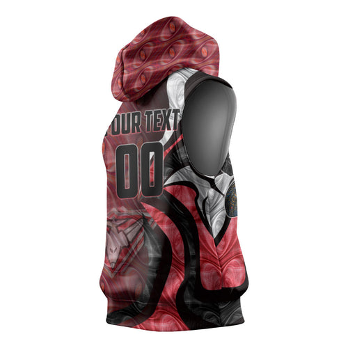 Personalised Essendon Bombers Sleeveless Hoodie Trippy Psychedelic Abstract Art Mascot Football Fans