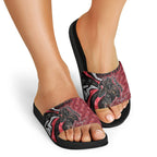 Personalised Essendon Bombers Slide Sandals Trippy Psychedelic Abstract Art Mascot Football Fans