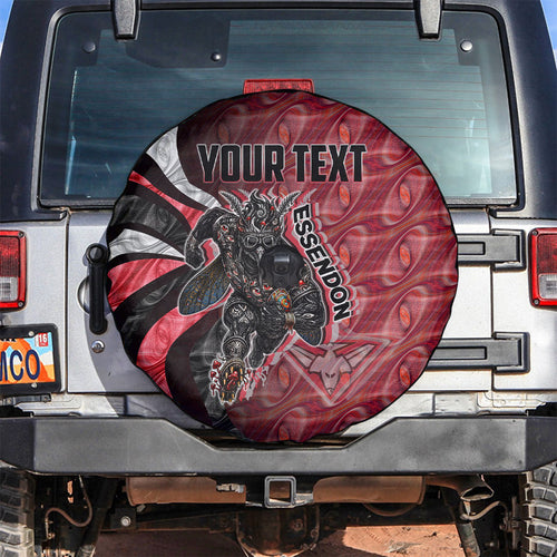 Personalised Essendon Bombers Spare Tire Cover Trippy Psychedelic Abstract Art Mascot Football Fans