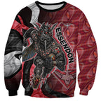 Personalised Essendon Bombers Sweatshirt Trippy Psychedelic Abstract Art Mascot Football Fans