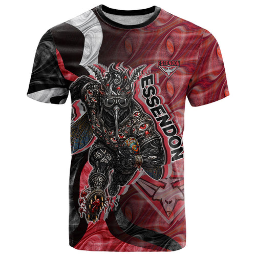 Personalised Essendon Bombers T Shirt Trippy Psychedelic Abstract Art Mascot Football Fans
