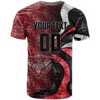 Personalised Essendon Bombers T Shirt Trippy Psychedelic Abstract Art Mascot Football Fans