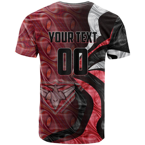 Personalised Essendon Bombers T Shirt Trippy Psychedelic Abstract Art Mascot Football Fans
