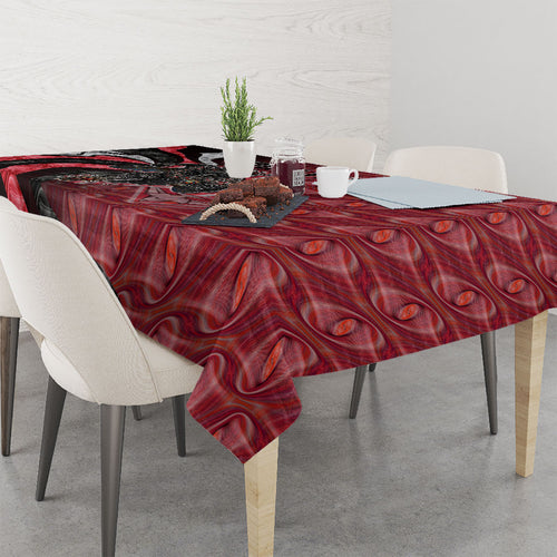 Personalised Essendon Bombers Tablecloth Trippy Psychedelic Abstract Art Mascot Football Fans