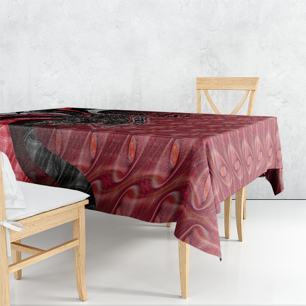 Personalised Essendon Bombers Tablecloth Trippy Psychedelic Abstract Art Mascot Football Fans