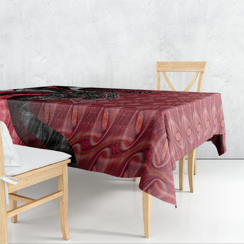 Personalised Essendon Bombers Tablecloth Trippy Psychedelic Abstract Art Mascot Football Fans