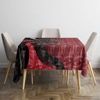 Personalised Essendon Bombers Tablecloth Trippy Psychedelic Abstract Art Mascot Football Fans