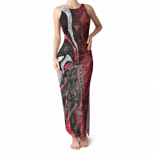 Personalised Essendon Bombers Tank Maxi Dress Trippy Psychedelic Abstract Art Mascot Football Fans
