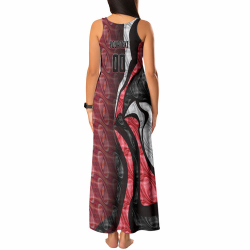 Personalised Essendon Bombers Tank Maxi Dress Trippy Psychedelic Abstract Art Mascot Football Fans