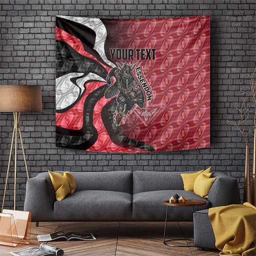 Personalised Essendon Bombers Tapestry Trippy Psychedelic Abstract Art Mascot Football Fans