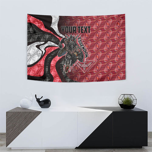Personalised Essendon Bombers Tapestry Trippy Psychedelic Abstract Art Mascot Football Fans