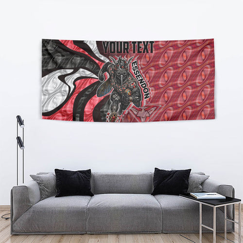 Personalised Essendon Bombers Tapestry Trippy Psychedelic Abstract Art Mascot Football Fans