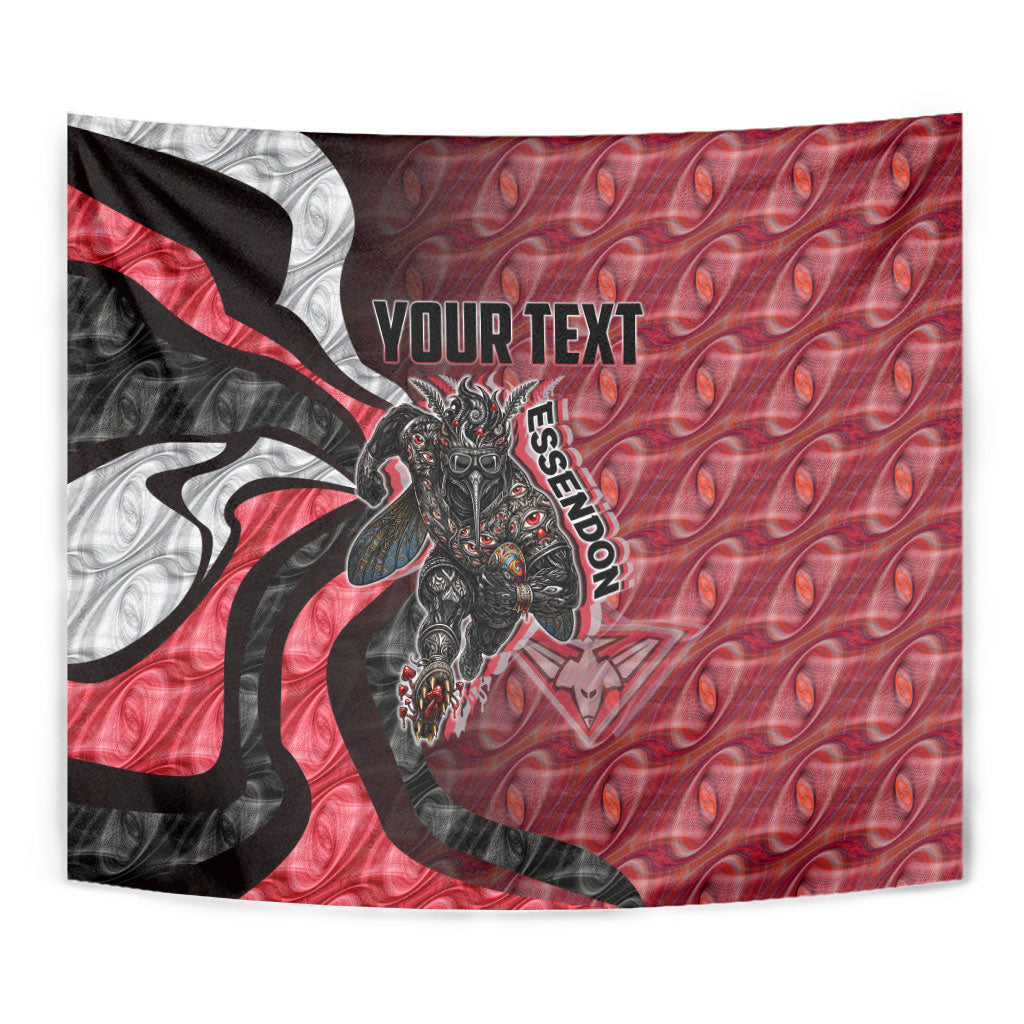 Personalised Essendon Bombers Tapestry Trippy Psychedelic Abstract Art Mascot Football Fans