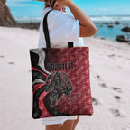 Personalised Essendon Bombers Tote Bag Trippy Psychedelic Abstract Art Mascot Football Fans
