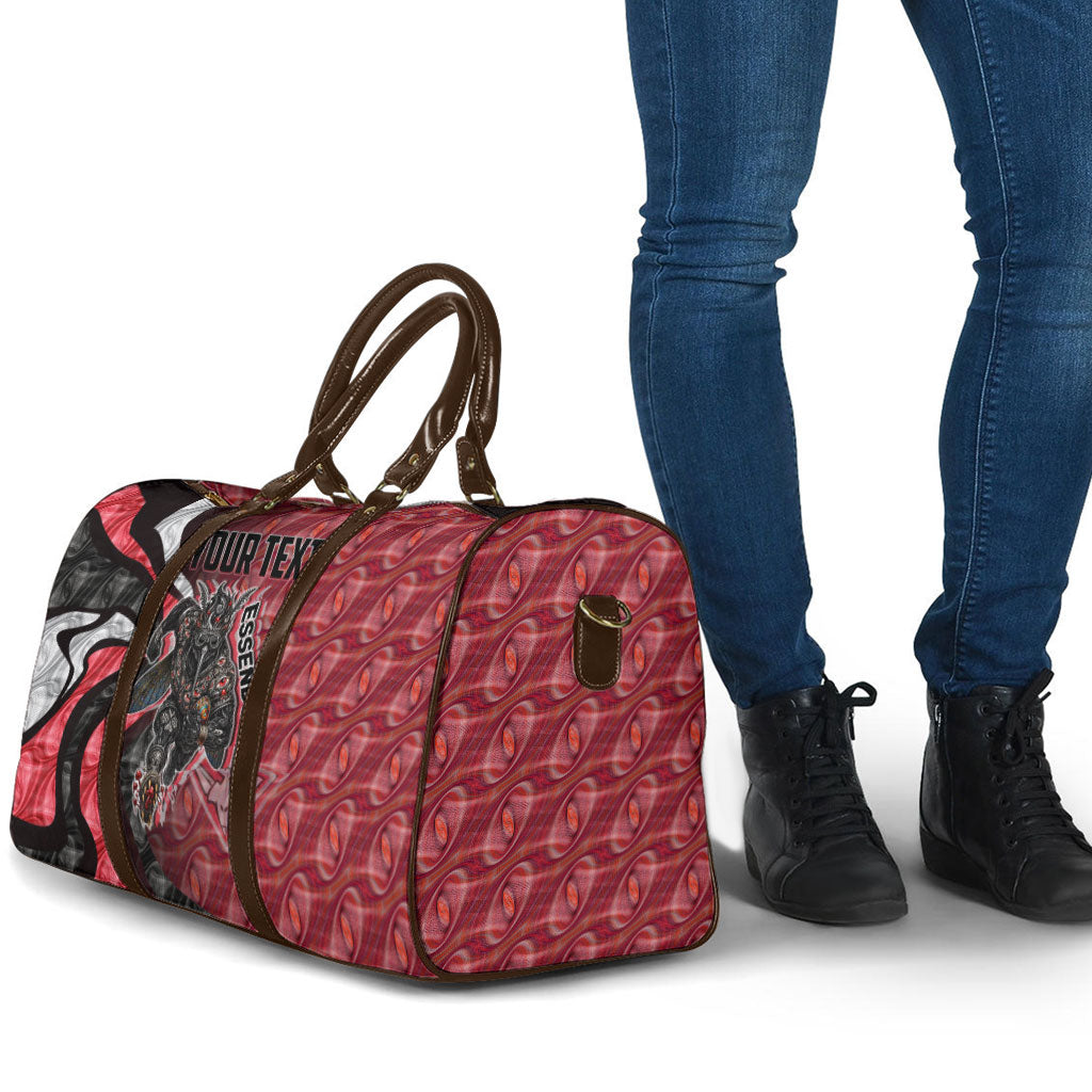 Personalised Essendon Bombers Travel Bag Trippy Psychedelic Abstract Art Mascot Football Fans