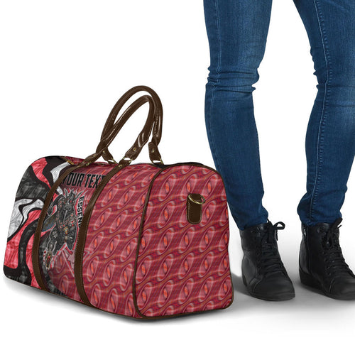 Personalised Essendon Bombers Travel Bag Trippy Psychedelic Abstract Art Mascot Football Fans