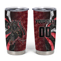 Personalised Essendon Bombers Tumbler Cup Trippy Psychedelic Abstract Art Mascot Football Fans