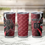Personalised Essendon Bombers Tumbler Cup Trippy Psychedelic Abstract Art Mascot Football Fans