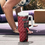 Personalised Essendon Bombers Tumbler With Handle Trippy Psychedelic Abstract Art Mascot Football Fans