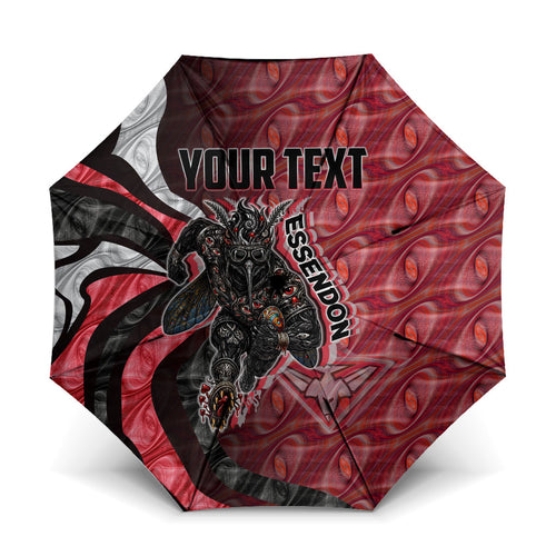 Personalised Essendon Bombers Umbrella Trippy Psychedelic Abstract Art Mascot Football Fans