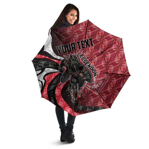 Personalised Essendon Bombers Umbrella Trippy Psychedelic Abstract Art Mascot Football Fans