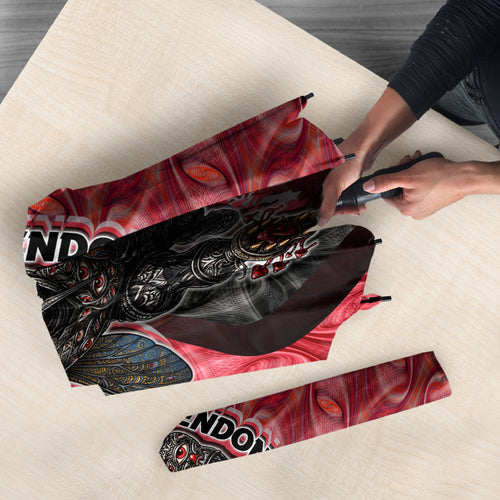 Personalised Essendon Bombers Umbrella Trippy Psychedelic Abstract Art Mascot Football Fans