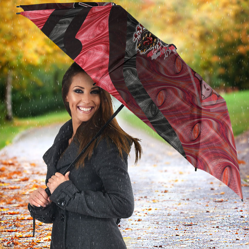 Personalised Essendon Bombers Umbrella Trippy Psychedelic Abstract Art Mascot Football Fans