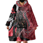 Personalised Essendon Bombers Wearable Blanket Hoodie Trippy Psychedelic Abstract Art Mascot Football Fans