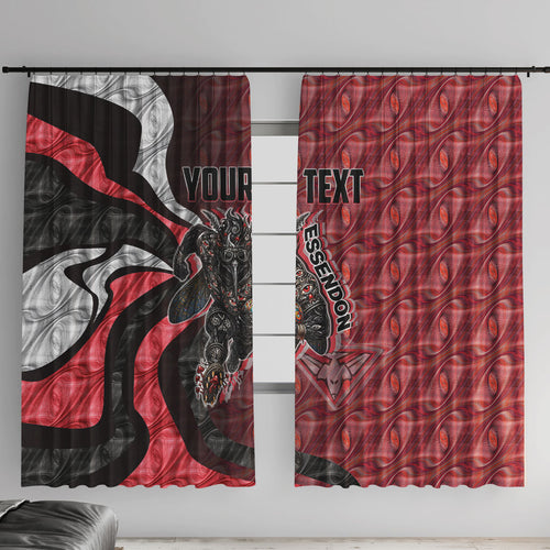 Personalised Essendon Bombers Window Curtain Trippy Psychedelic Abstract Art Mascot Football Fans