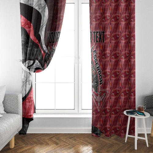 Personalised Essendon Bombers Window Curtain Trippy Psychedelic Abstract Art Mascot Football Fans