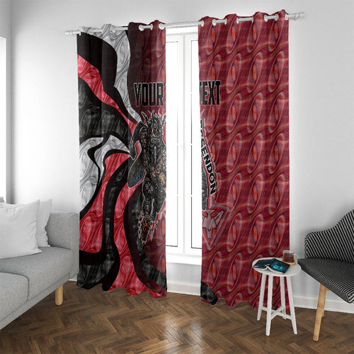 Personalised Essendon Bombers Window Curtain Trippy Psychedelic Abstract Art Mascot Football Fans
